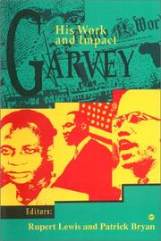 Cover of: Garvey, His Work and Impact