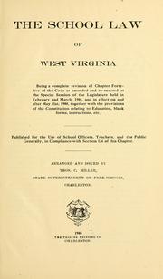 Cover of: The school law of West Virginia