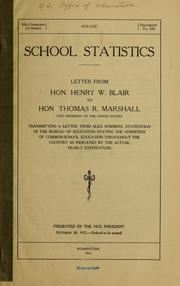 Cover of: School statistics | United States. Office of Education.