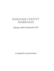 Cover of: Schuyler County marriage records.