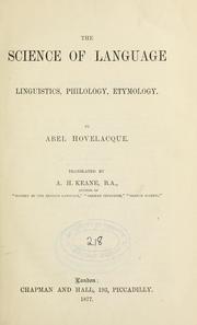 Cover of: The science of language by Abel Hovelacque