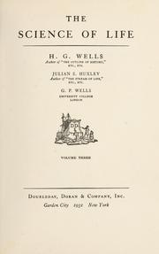 Cover of: The science of life by H. G. Wells