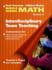 Front cover of Scott Foresman-Addison Wesley middle school math. by Unknown