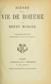Cover of: Scènes de la vie de Bohème