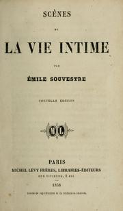 Cover of: Scènes de la vie intime