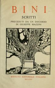 Cover of: Scritt by Carlo Bini