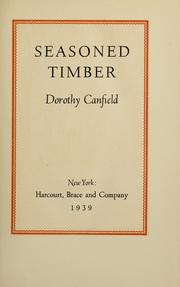 Cover of: Seasoned timber