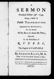 A sermon preached October 25th, 1759 by Eliot, Andrew
