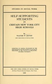 Cover of: Self-supporting students in certain  New York city high schools