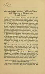 Cover of: Some conditions affecting problems of industrial education in 78 American school systems by Leonard Porter Ayres
