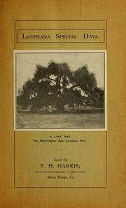 Cover of: Louisiana special days.: Programs and suggestions for observing the same. Session 1909-10.