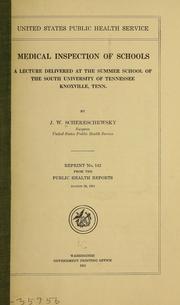 Cover of: Medical inspection of schools