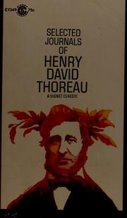 Cover of: The selected journals of Henry David Thoreau by Henry David Thoreau