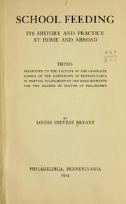 Cover of: School feeding by Bryant, Louise Stevens