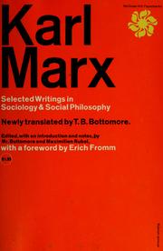 Cover of: Selected writings in sociology & social philosophy. by Karl Marx