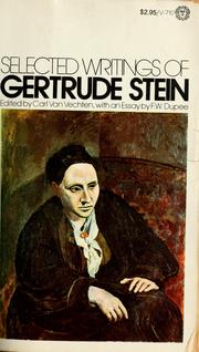 Cover of: Selected writings of Gertrude Stein