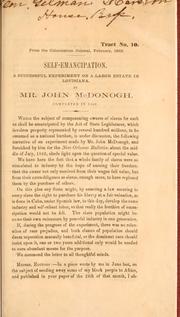 Cover of: Self emancipation by McDonogh, John