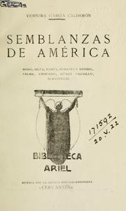 Cover of: Semblanzas de America.