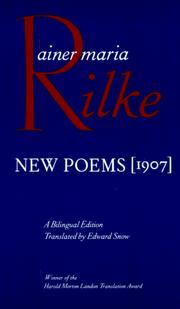 Cover of: New Poems, 1907 by Rainer Maria Rilke