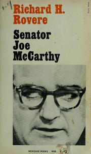 Cover of: Senator Joe McCarthy.