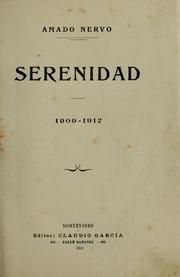 Cover of: Serenidad: 1909-1912