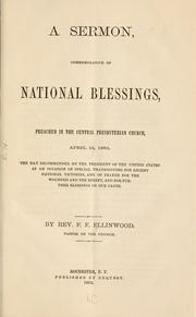 Cover of: A sermon, commemorative of national blessings