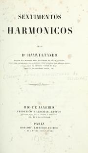 Cover of: Sentimentos harmonicos by Joaquim Antonio Hamvultando de Oliveira