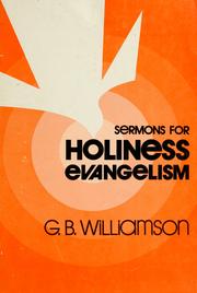 Cover of: Sermons for holiness evangelism by Gideon Brooks Williamson