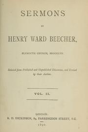 Cover of: Sermons by Henry Ward Beecher