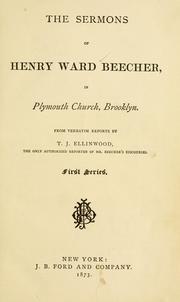 Cover of: sermons of Henry Ward Beecher | Henry Ward Beecher
