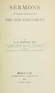 Cover of: Sermons on subjects connected with the Old Testament.