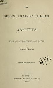 Cover of: The Seven against Thebes by Aeschylus
