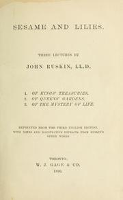 Cover of: Sesame and lilies by John Ruskin