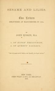 Cover of: Sesame and lilies. by John Ruskin