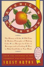 Cover of: The American Cider Book by Vrest Orton