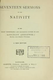 Cover of: Seventeen sermons on the nativity