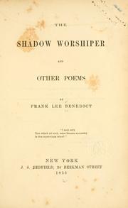 Cover of: shadow worshiper and other poems