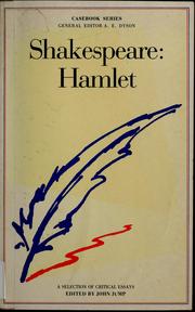 Cover of: Shakespeare: Hamlet: a casebook