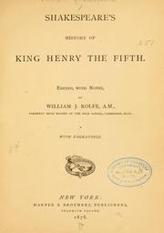 Cover of: Shakespeare's History of King Henry the Fifth by William Shakespeare