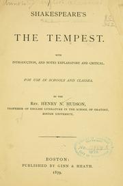Cover of: Shakespeare's The Tempest by William Shakespeare