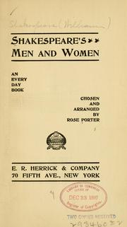 Shakespeare's Men and Women