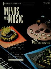 Cover of: Sharon O'Connor's menus and music before dinner. by Sharon O'Connor