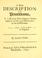 Cover of: A short description of Pennsilvania