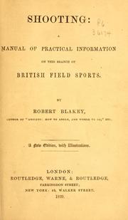 Cover of: Shooting by Robert Blakey