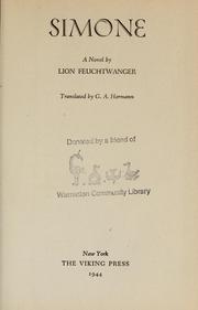 Cover of: Simone by Lion Feuchtwanger