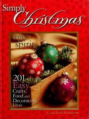 Cover of: Simply Christmas: renew the spirit : 201 easy crafts, food and decorating ideas