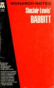 Cover of: Sinclair Lewis' Babbitt by Edward R. Winans