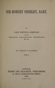 Cover of Sir Robert Shirley, bart