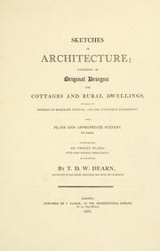 Cover of: Sketches in architecture by T. D. W. Dearn