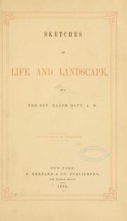Cover of: Sketches of life and landscape | Ralph Hoyt